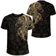 RugbyLife Clothing - Polynesian Tattoo Style Horse - Gold Version T-Shirt A7 | RugbyLife