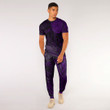 RugbyLife Clothing - Polynesian Tattoo Style - Purple Version T-Shirt and Jogger Pants A7 | RugbyLife