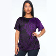 RugbyLife Clothing - Polynesian Tattoo Style Maori - Special Tattoo - Purple Version T-Shirt A7