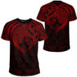 RugbyLife Clothing - Polynesian Tattoo Style - Red Version T-Shirt A7 | RugbyLife