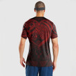 RugbyLife Clothing - Polynesian Tattoo Style - Red Version T-Shirt A7