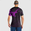 RugbyLife Clothing - Polynesian Tattoo Style Crow - Pink Version T-Shirt A7