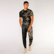 RugbyLife Clothing - Polynesian Tattoo Style - Gold Version T-Shirt and Jogger Pants A7 | RugbyLife