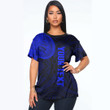 RugbyLife Clothing - (Custom) Polynesian Tattoo Style - Blue Version T-Shirt A7