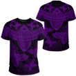 RugbyLife Clothing - Polynesian Tattoo Style Butterfly - Purple Version T-Shirt A7 | RugbyLife