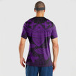 RugbyLife Clothing - Polynesian Tattoo Style Butterfly - Purple Version T-Shirt A7