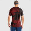 RugbyLife Clothing - Polynesian Tattoo Style Butterfly Special Version - Red Version T-Shirt A7