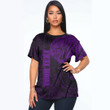 RugbyLife Clothing - (Custom) Polynesian Tattoo Style Snake - Purple Version T-Shirt A7