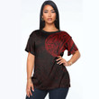 RugbyLife Clothing - Polynesian Tattoo Style Snake - Red Version T-Shirt A7