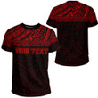 RugbyLife Clothing - (Custom) Polynesian Tattoo Style - Red Version T-Shirt A7 | RugbyLife