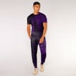 RugbyLife Clothing - (Custom) Polynesian Tattoo Style Mask Native - Purple Version T-Shirt and Jogger Pants A7 | RugbyLife