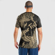 RugbyLife Clothing - (Custom) Polynesian Tattoo Style Butterfly Special Version - Gold Version T-Shirt A7
