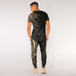 RugbyLife Clothing - (Custom) Polynesian Tattoo Style Horse - Gold Version T-Shirt and Jogger Pants A7