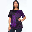 RugbyLife Clothing - Polynesian Tattoo Style Tiki - Purple Version T-Shirt A7