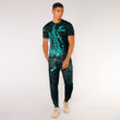 RugbyLife Clothing - New Zealand Aotearoa Maori Silver Fern New - Cyan Version T-Shirt and Jogger Pants A7 | RugbyLife