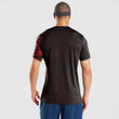 RugbyLife Clothing - Polynesian Tattoo Style Hook - Red Version T-Shirt A7