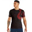 RugbyLife Clothing - Polynesian Tattoo Style Hook - Red Version T-Shirt A7