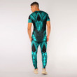 RugbyLife Clothing - Polynesian Tattoo Style - Cyan Version T-Shirt and Jogger Pants A7