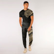 RugbyLife Clothing - Polynesian Tattoo Style Snake - Gold Version T-Shirt and Jogger Pants A7 | RugbyLife