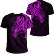 RugbyLife Clothing - Polynesian Tattoo Style Tatau - Pink Version T-Shirt A7 | RugbyLife