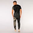 RugbyLife Clothing - Polynesian Tattoo Style Snake - Gold Version T-Shirt and Jogger Pants A7