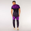 RugbyLife Clothing - Polynesian Tattoo Style - Pink Version T-Shirt and Jogger Pants A7