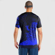 RugbyLife Clothing - Polynesian Tattoo Style Tiki Surfing - Blue Version T-Shirt A7