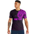 RugbyLife Clothing - (Custom) Polynesian Tattoo Style Sun - Pink Version T-Shirt A7