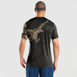 RugbyLife Clothing - Polynesian Tattoo Style Crow - Gold Version T-Shirt A7