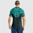 RugbyLife Clothing - Polynesian Tattoo Style Tattoo - Cyan Version T-Shirt A7