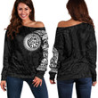 RugbyLife Clothing - Polynesian Tattoo Style Tattoo Off Shoulder Sweater A7 | RugbyLife