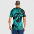 RugbyLife Clothing - (Custom) Polynesian Tattoo Style Butterfly Special Version - Cyan Version T-Shirt A7