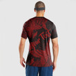 RugbyLife Clothing - (Custom) Polynesian Tattoo Style Butterfly Special Version - Red Version T-Shirt A7