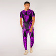 RugbyLife Clothing - Polynesian Tattoo Style - Pink Version T-Shirt and Jogger Pants A7 | RugbyLife