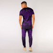 RugbyLife Clothing - Polynesian Tattoo Style Butterfly - Purple Version T-Shirt and Jogger Pants A7