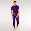 RugbyLife Clothing - Polynesian Tattoo Style Butterfly - Purple Version T-Shirt and Jogger Pants A7 | RugbyLife