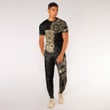 RugbyLife Clothing - Polynesian Tattoo Style Tiki - Gold Version T-Shirt and Jogger Pants A7 | RugbyLife
