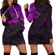 RugbyLife Clothing - (Custom) Polynesian Tattoo Style - Pink Version Hoodie Dress A7 | RugbyLife