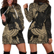 RugbyLife Clothing - Polynesian Tattoo Style Butterfly Special Version - Gold Version Hoodie Dress A7 | RugbyLife