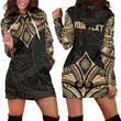 RugbyLife Clothing - (Custom) Polynesian Tattoo Style Flower - Gold Version Hoodie Dress A7 | RugbyLife