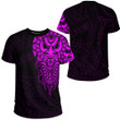 RugbyLife Clothing - Polynesian Tattoo Style Mask Native - Pink Version T-Shirt A7 | RugbyLife