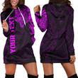 RugbyLife Clothing - (Custom) Polynesian Tattoo Style - Pink Version Hoodie Dress A7 | RugbyLife