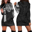 RugbyLife Clothing - (Custom) Polynesian Tattoo Style Snake Hoodie Dress A7 | RugbyLife