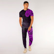 RugbyLife Clothing - Polynesian Tattoo Style Sun - Pink Version T-Shirt and Jogger Pants A7 | RugbyLife