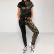 RugbyLife Clothing - (Custom) Polynesian Tattoo Style - Gold Version T-Shirt and Jogger Pants A7
