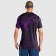 RugbyLife Clothing - Polynesian Tattoo Style Crow - Purple Version T-Shirt A7