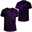 RugbyLife Clothing - Polynesian Tattoo Style Crow - Purple Version T-Shirt A7 | RugbyLife