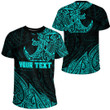 RugbyLife Clothing - (Custom) Polynesian Tattoo Style Surfing - Cyan Version T-Shirt A7 | RugbyLife