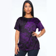 RugbyLife Clothing - Polynesian Tattoo Style Tribal Lion - Purple Version T-Shirt A7