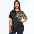 RugbyLife Clothing - Special Polynesian Tattoo Style - Gold Version T-Shirt A7